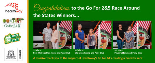 Congratulations to the Go For 2&5 Race Around the State Winners!