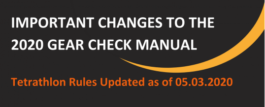 Important Changes to the 2020 Gear Check Manual