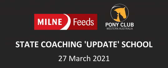 NEW DATE!! – MILNE FEEDS STATE COACHING ‘UPDATE’ SCHOOL 2021