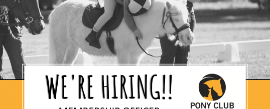 MEMBERSHIP OFFICER POSITION AVAILABLE WITH PONY CLUB WA