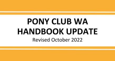 Pony Club WA Handbook Update!